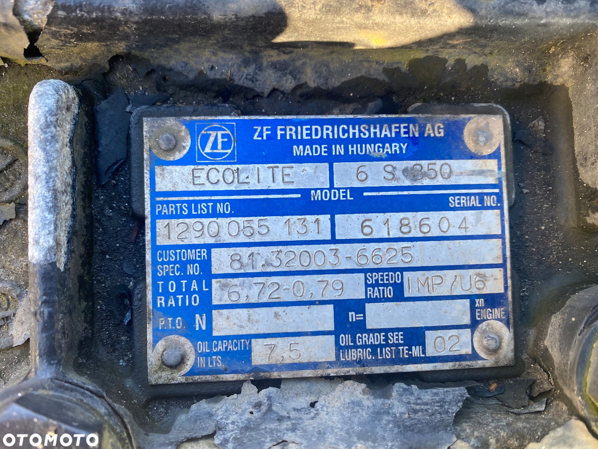 Skrzynia biegow ZF 6 S 850 ECOLITE 6 Biegow - 4