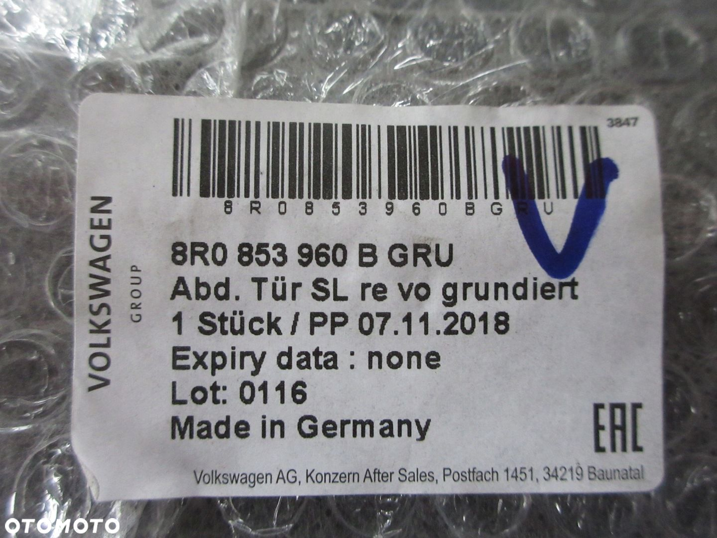 AUDI Q5 S-line listwa drzwi prawy przód 8R0853960B nowa - 6