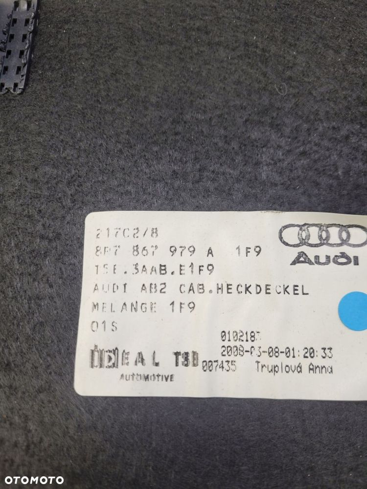 TAPICERKA KLAPY TYŁ AUDI A3 8P CABRIO 8P7867979A - 7