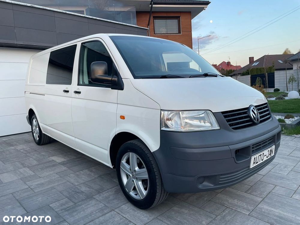 Volkswagen TRANSPORTER T5 L2H1 Długi Klima Skóry Tempomat Brygadówka Dubel Kabina - 4