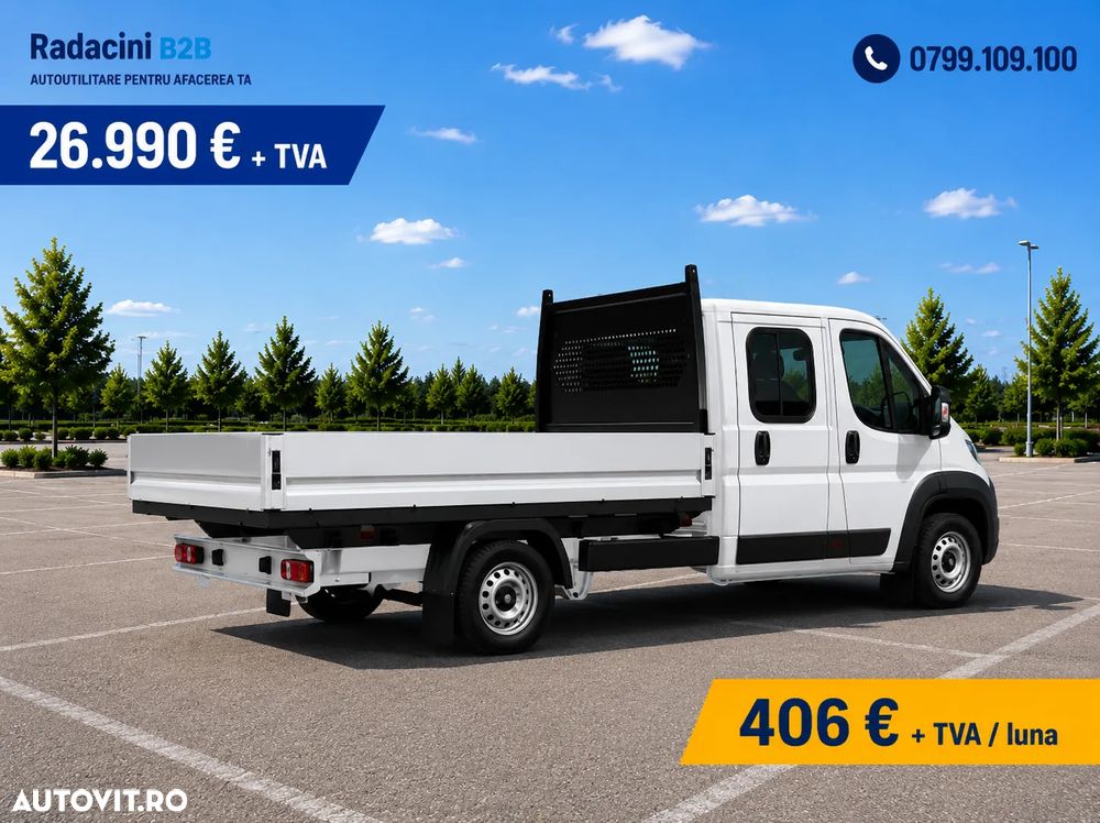 Citroën Jumper Cabina Dubla 6+1 locuri cu bena aluminiu - 4