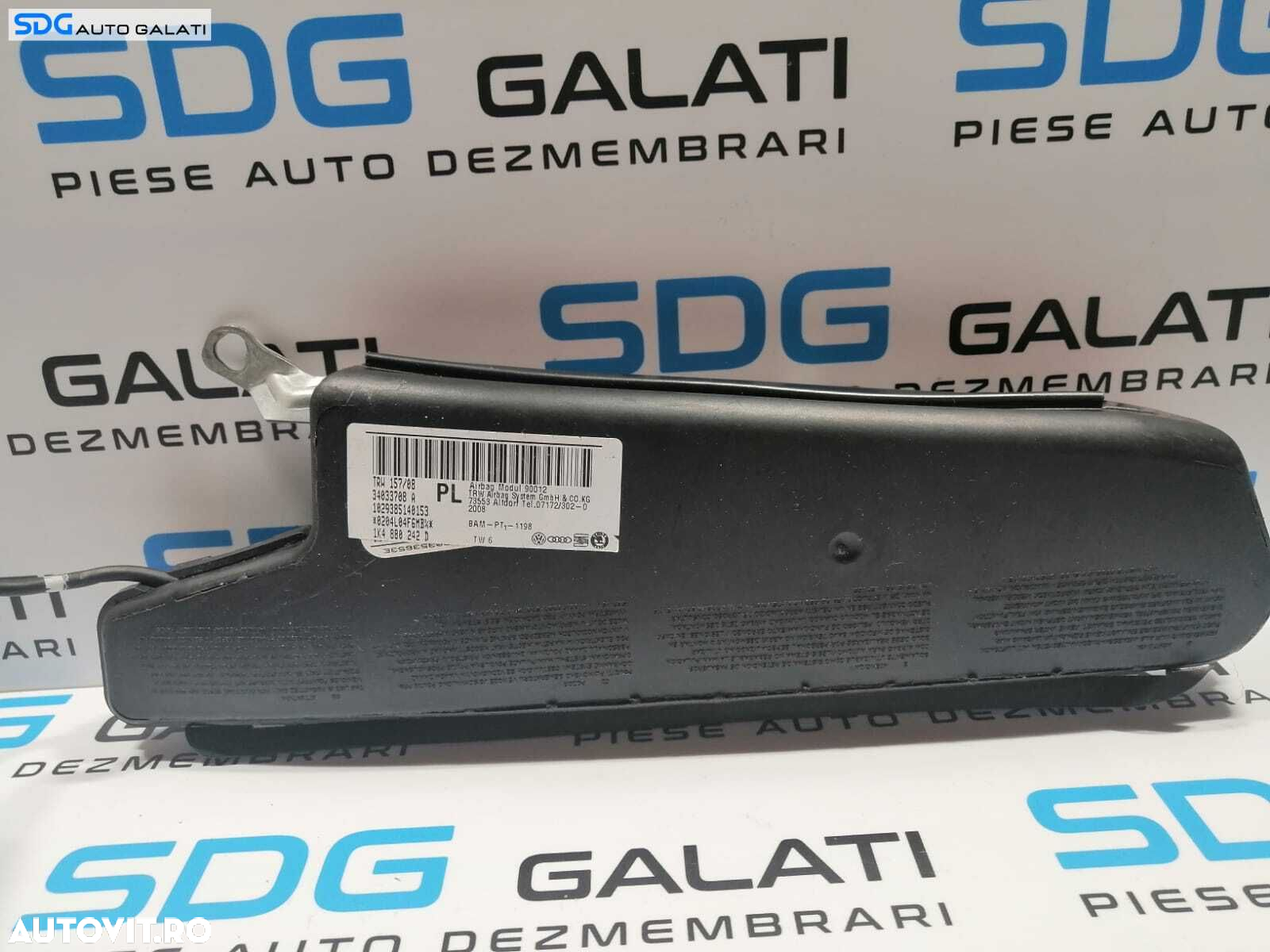 Airbag din Scaun Dreapta Fata Pasager Volkswagen Jetta 2006 - 2011 Cod 1K4880242D - 2