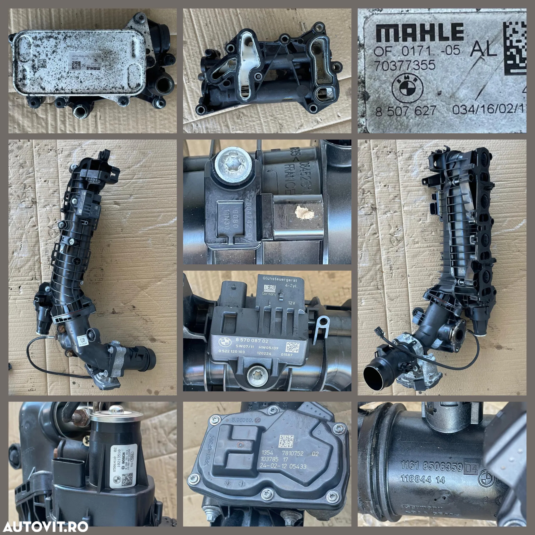 Anexe motor N47 Bmw 320d F30 injectoare rampa injectoare pompa inalta presiune alternator fulie uitate ABS racitor gaze EGR  catalizator termoflot debitmetru bmw 184cp - 7