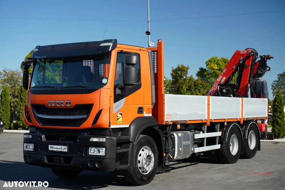 Iveco STRALIS 420 / 6X2 / LIVRARE 6.5m + HDS FASSI. F185 CAPACITATE MAXIMĂ DE ÎNCĂRCARE 5750 KG / RADIOCOMANDĂ / ROTATOARE / ANVELOPE 100% / - 9