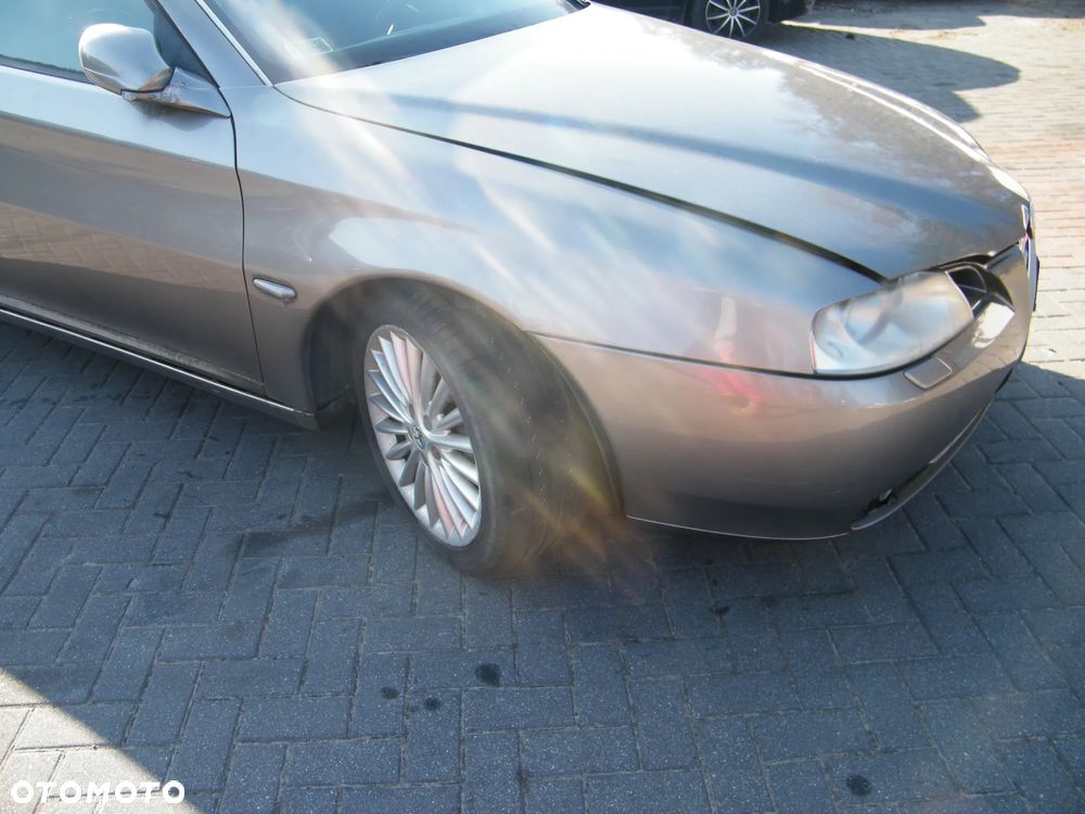 KOMPLETNY PRZÓD Alfa Romeo 166 FL lift polift 2005 pas przedni maska zderzak spryskiwacze reflektorów lampa XENON soczewka prawa lewa przetwornica wzmocnienie czołowe chłodnica kolor 739 Grigio Spoleto KOMPLET - 5