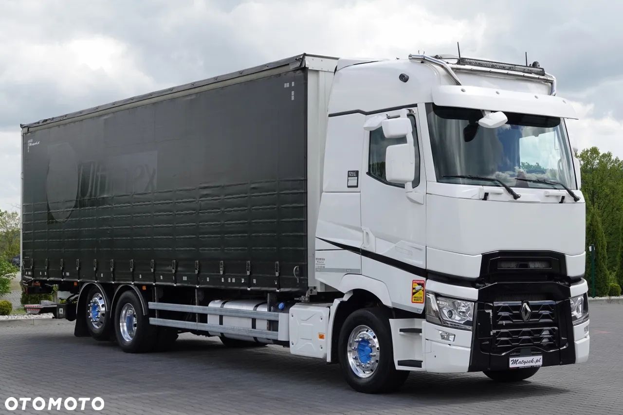 Renault T 440 / 6X2 / SOLÓWKA / FIRANKA 9.5 M / KLIMA POSTOJOWA  / WINDA / ALUFELGI / OŚ PODNOSZONA / PO KONTRAKCIE SERWISOWYM - 1