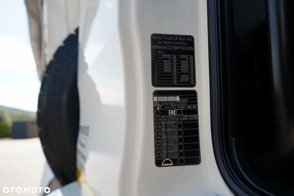 MAN TGS 41.460 / 8x8 / WYWROTKA TYLNOZSYP / MANUAL / KH-KIPPER / EURO 6 / 2019 ROK / PO KONTRAKCIE SERWISOWYM - 34