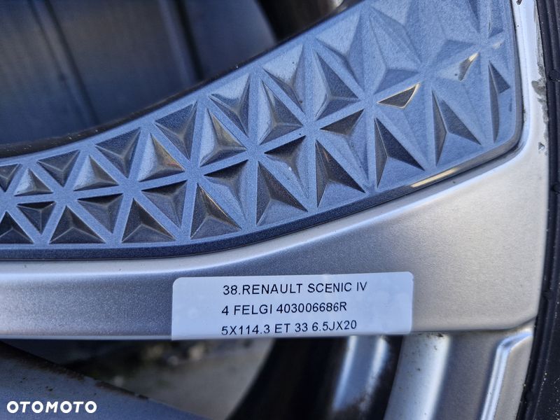 RENAULT SCENIC 4 IV FELGI ALUMINIOWE 20 5x114.3 ET 33 6.5J 195/55/R20 403006686R - 4