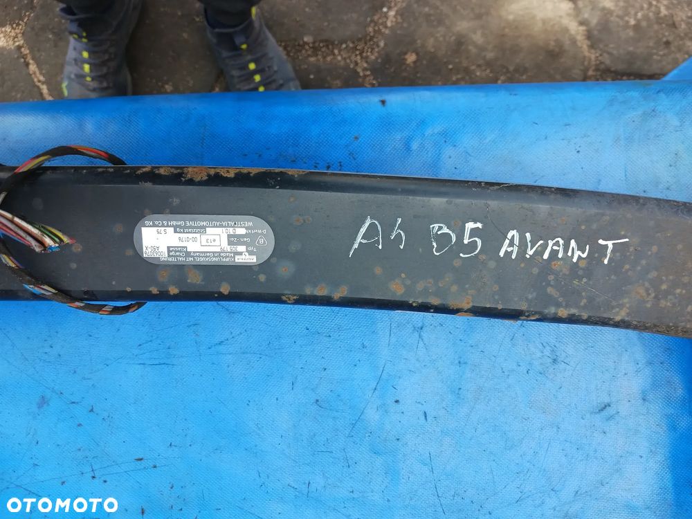 Hak holowniczy kompletny Audi A4 B5 Kombi Avant komplet wiązka tabliczka kula na stałe - 3