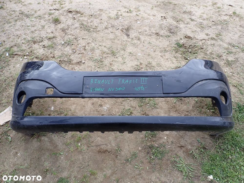 RENAULT TRAFIC III NISSAN NV300 ZDERZAK PRZÓD PRZEDNI 4xPDC SPRYSKI - 1