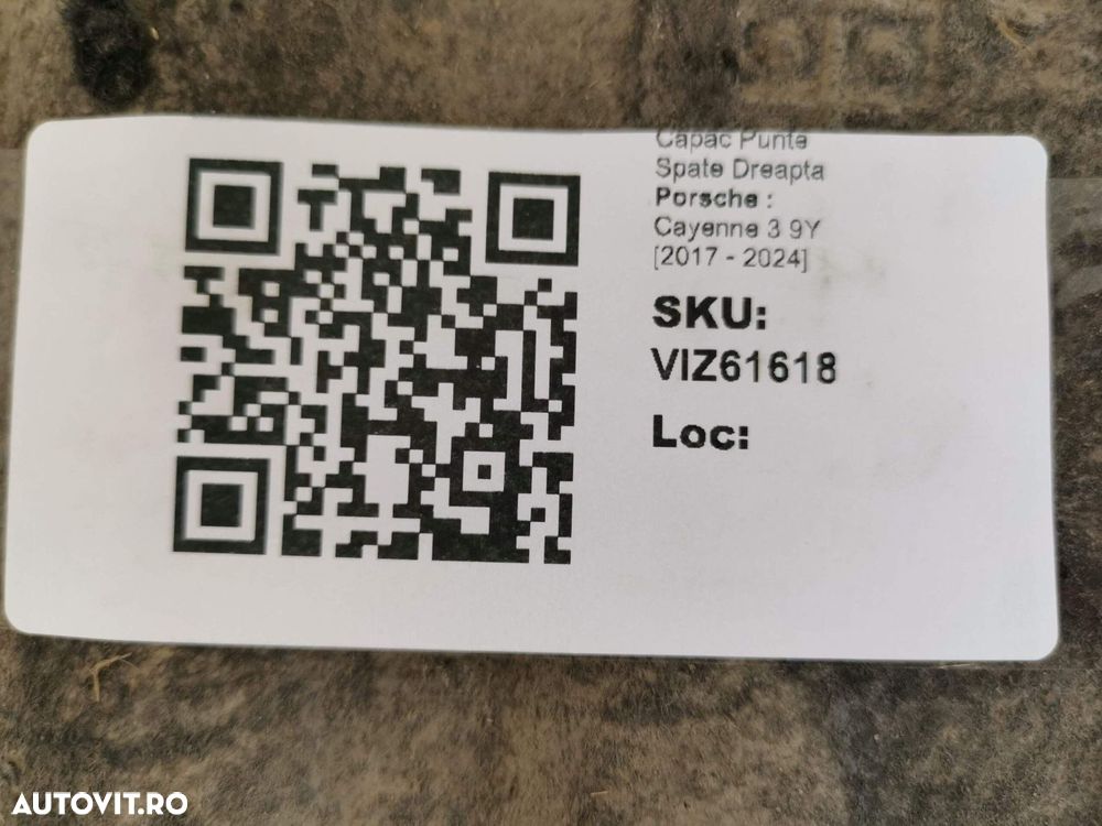 Capac Carenaj Punte Spate Dreapta Porsche  Cayenne 3 9Y 2017 2018 2019 - 9