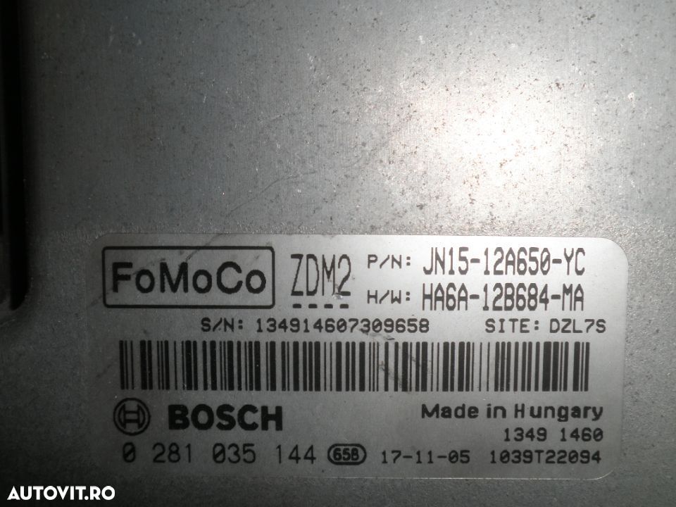 Calculator ECU Ford Ecosport 0281035144, jn15 12a650 yc - 4