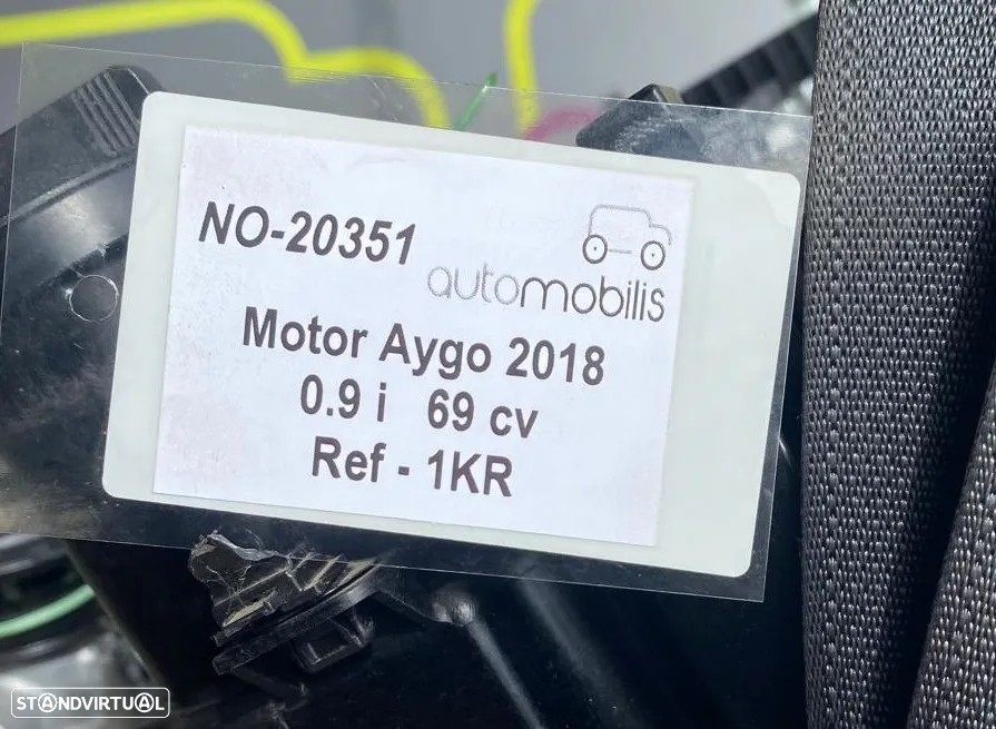 Motor TOYOTA AYGO (_B4_) 1.0 (KGB40) 1KR-FE 69 cv de 2018  NO-20351 - 6