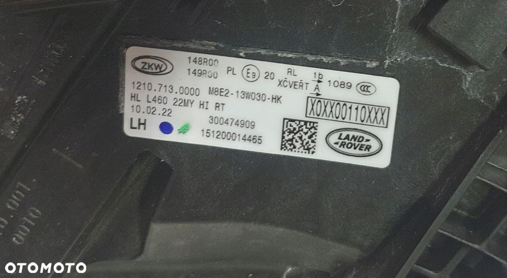 range rover se sv hse lampa full led przód lewa fv - 13