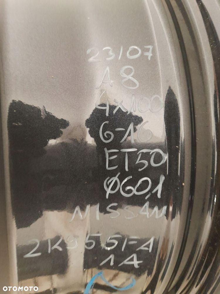 Felgi aluminiowe Nissan OE 2K955FA1A 6.0" x 16" 4x100 ET50 - 3