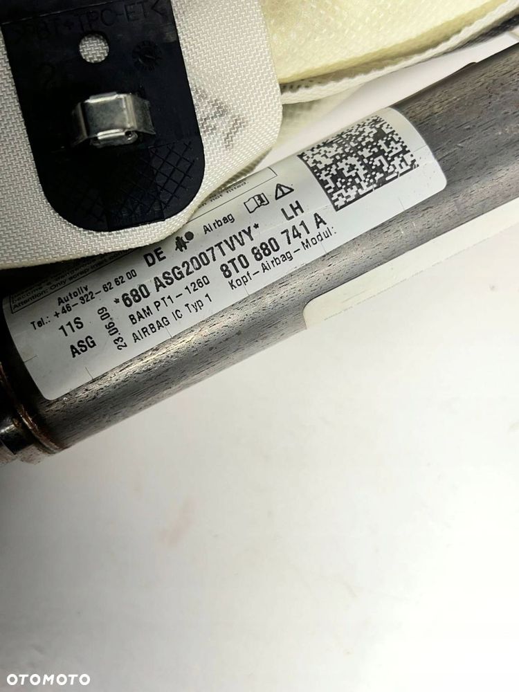 Kurtyna airbag Poduszka Sufitu 2 szt Audi A5 8T Coupe 8T0 880 741 A / 742 A - 4