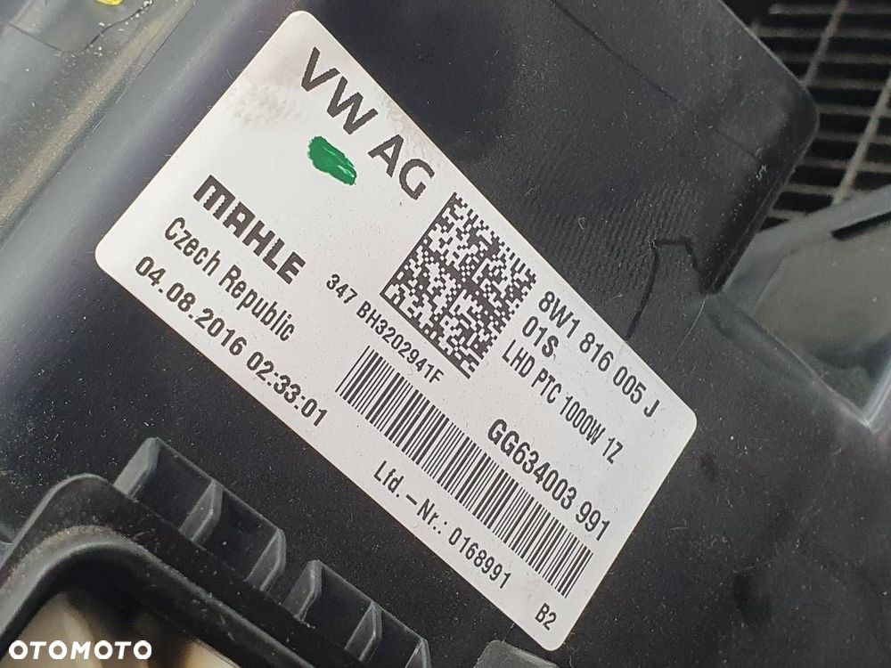 NAGRZEWNICA DMUCHAWA NAWIEWU AUDI A4 B9 TDI EUROPA - 3