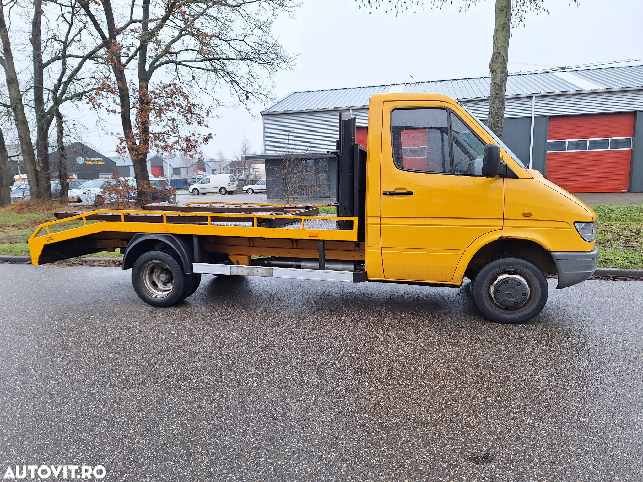 Mercedes-Benz 3.5t Sprinter 408D-autoplatforma BA14-punte dubla /km 215000 reali +rampe - 2