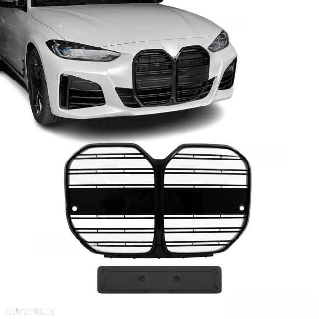 Grila Dubla Grile Nari Duble M Sport BMW G26 Grand Coupe, Negru Lucios - 1