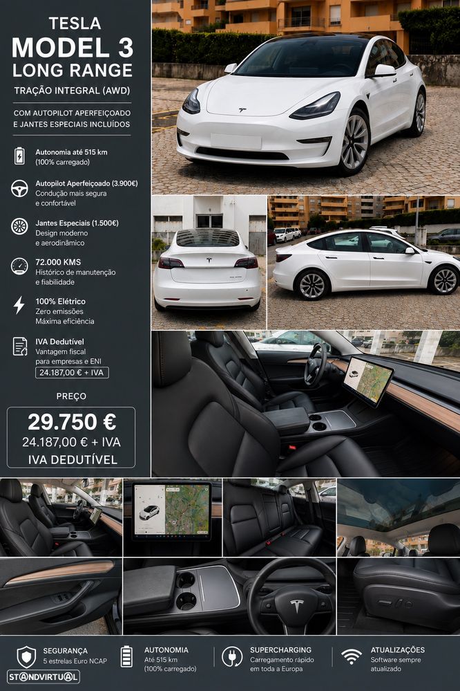 Tesla Model 3 Long Range Tração Integral - 1