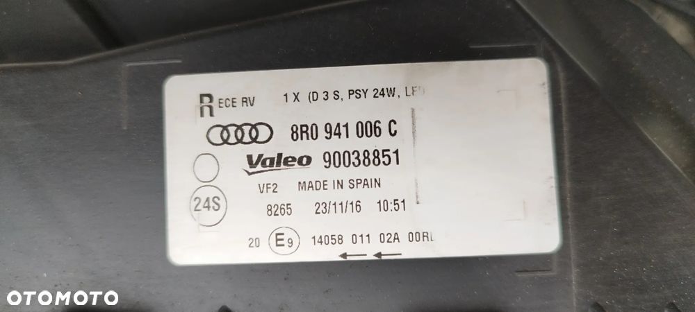 Lampa Przednia Prawa Audi Q5 8R0 Lift 2012- Bi xenon Led Nieskrętny Oryginał 8R0941005C - 6