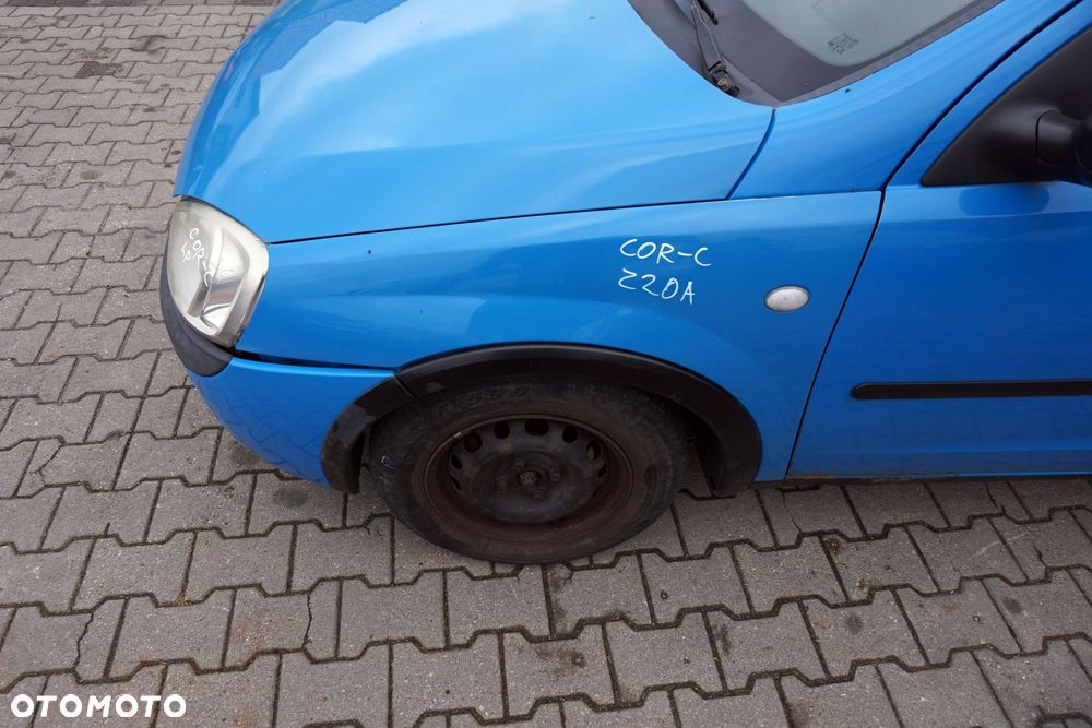 MASKA ZDERZAK BŁOTNIKI LAMPY CORSA C III Z20A  OPEL 1999-2003 NIEBIESKI PRZÓD KOMPLETNY - 9