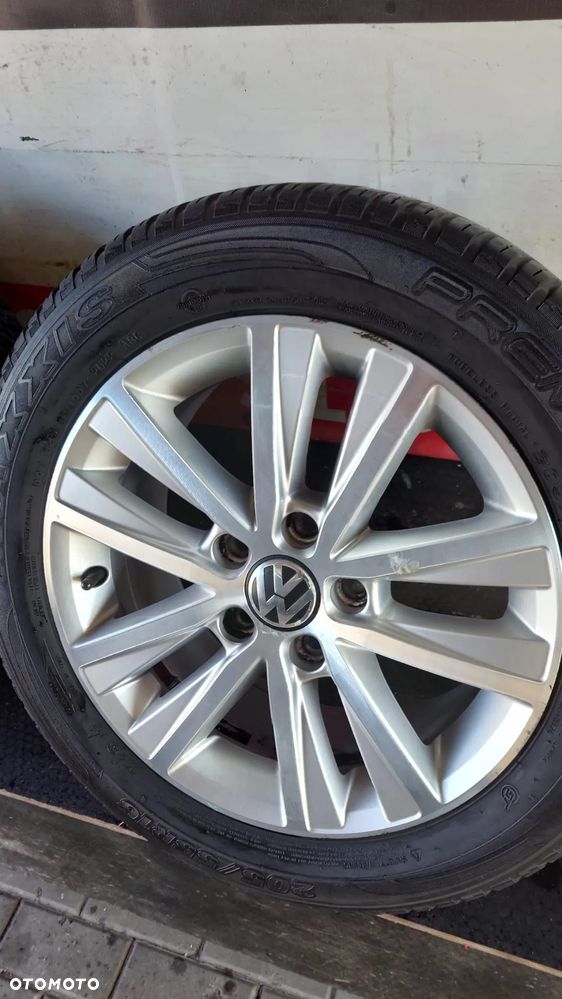 ALUFELGI+OPONY Wielosezonowe 205/55 16  VW Golf VI Touran II Jetta 16' 5X112 ET50 - 2