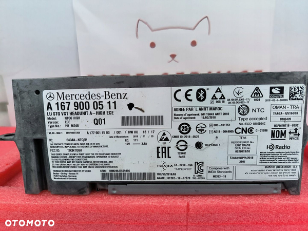 Mercedes-Benz Nawigacja Multimedia NTG6 HIGH ECE A1679000511