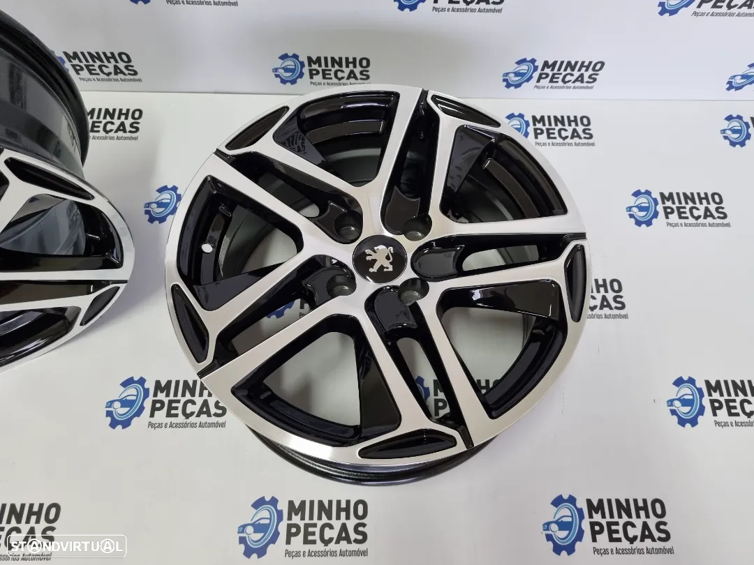 Jantes Peugeot 308 em 16 (4x108) Preto Polido - 7