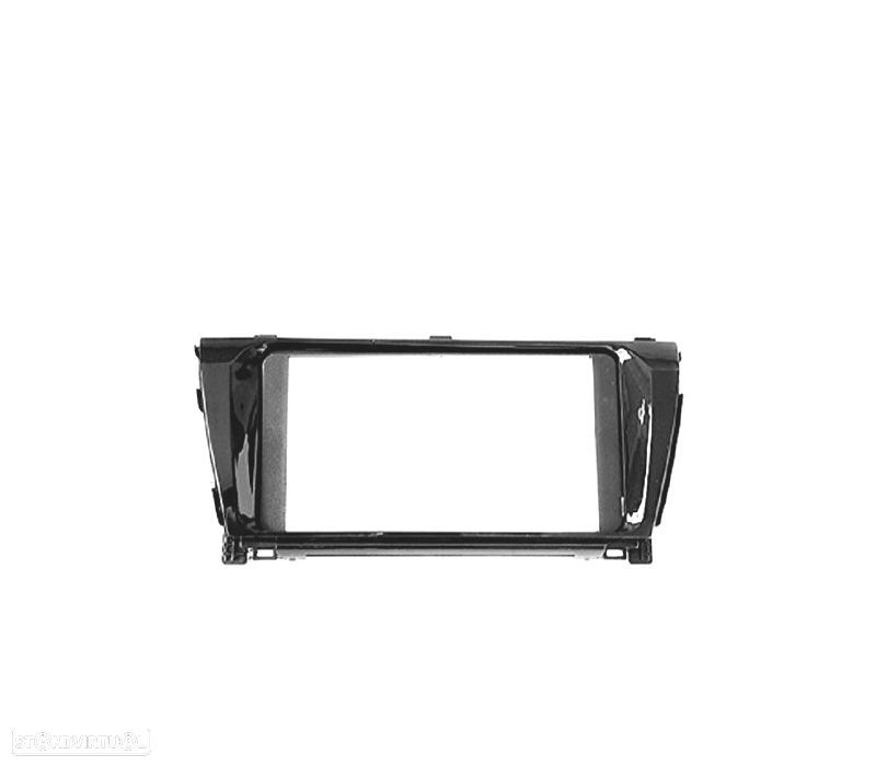 MOLDURA ADAPTADOR PRETO BRILHO PARA RADIO 2-DIN PARA TOYOTA COROLLA 13-16 - 1