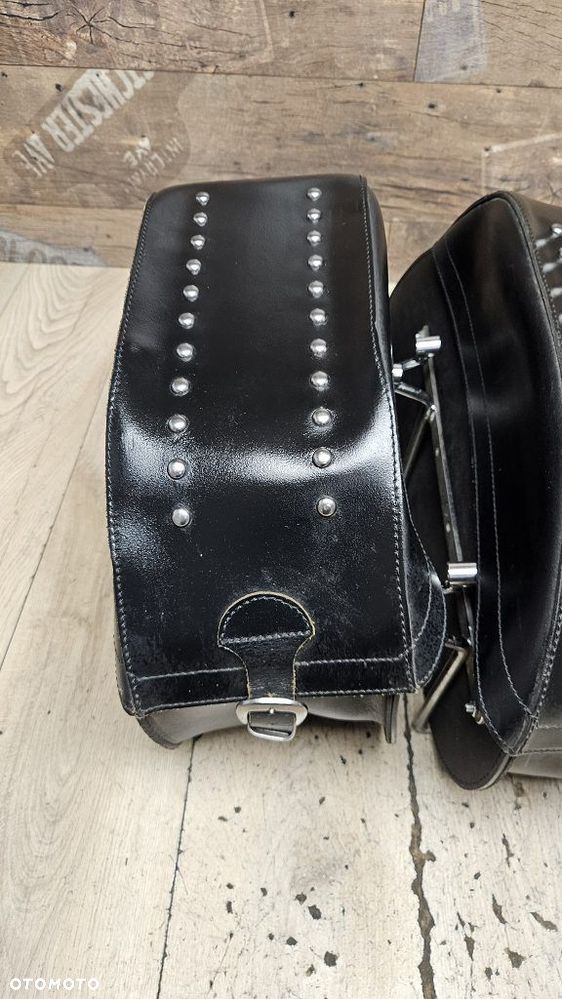 Duże kufry sakwy Ledrie stelaż z podporą Yamaha XVS1100 Drag Star Classic - 8