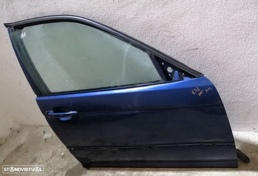 PORTA FRENTE FRONTAL DIREITA BMW SERIE 3 E46 FECHO ELEVADOR MOTOR PUXADOR VIDRO - 3
