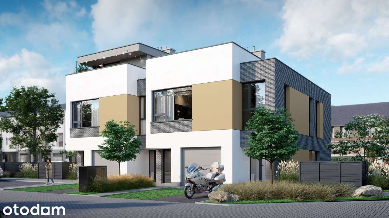 Nowoczesne 62 m², 2 poziomy, ogródek