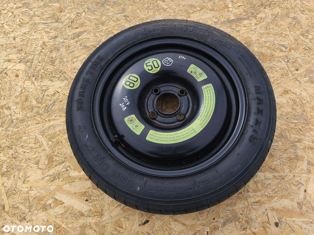 KOŁO DOJAZDOWE ZAPASOWE PEUGEOT 207 208 CITREON C3 15 CALI 4X108 - 3