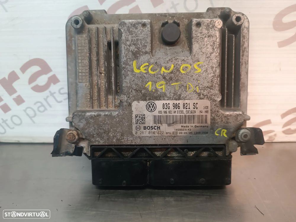 UNIDADE / CENTRALINA DO MOTOR SEAT LEON 1P 1.9TDI 105CV 03G906021SC 0281014422 - 1