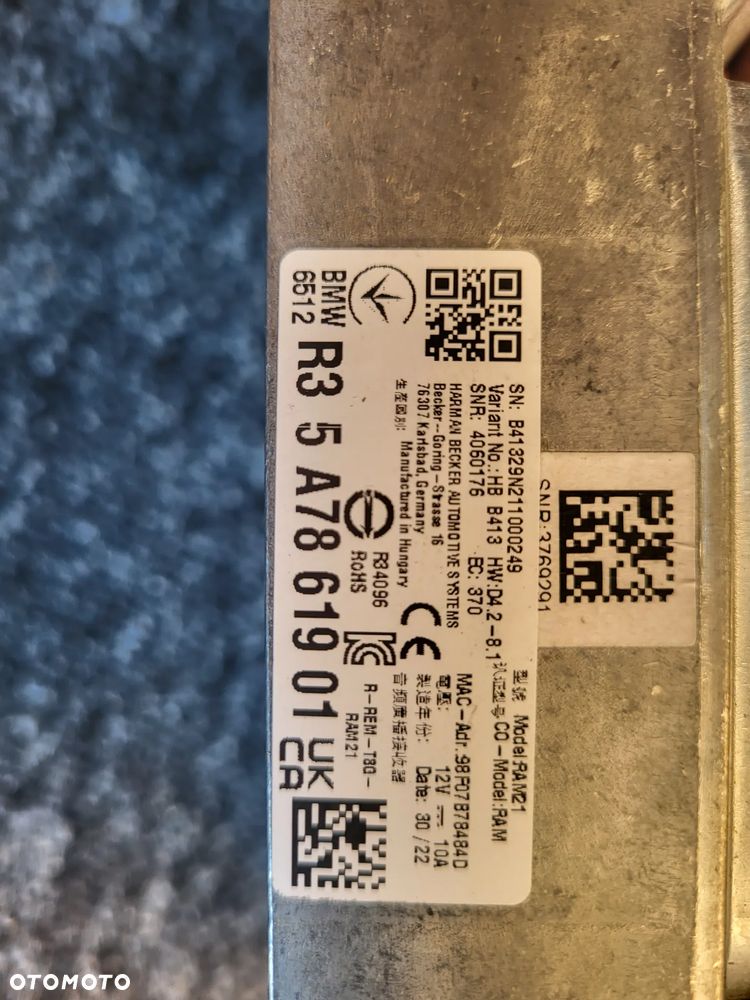 Bmw i4 g26 nagłosnienie zestaw Harman Kardon głosniki wzmacniacz - 7