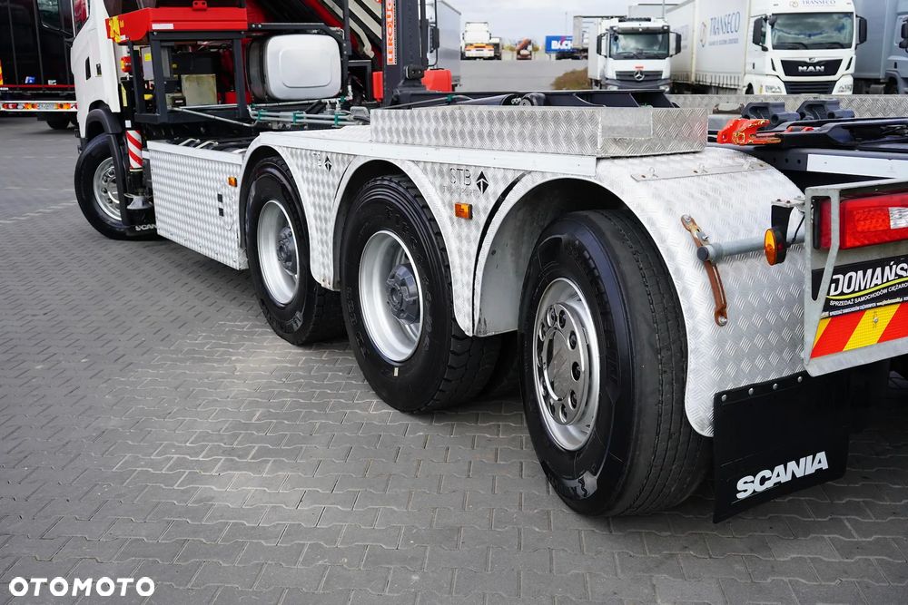 Scania G 410 / E 6 / 8 X 4 / HDS + HAKOWIEC / TRIDEM / CNG / RETARDER / FASSI F 215 - 21