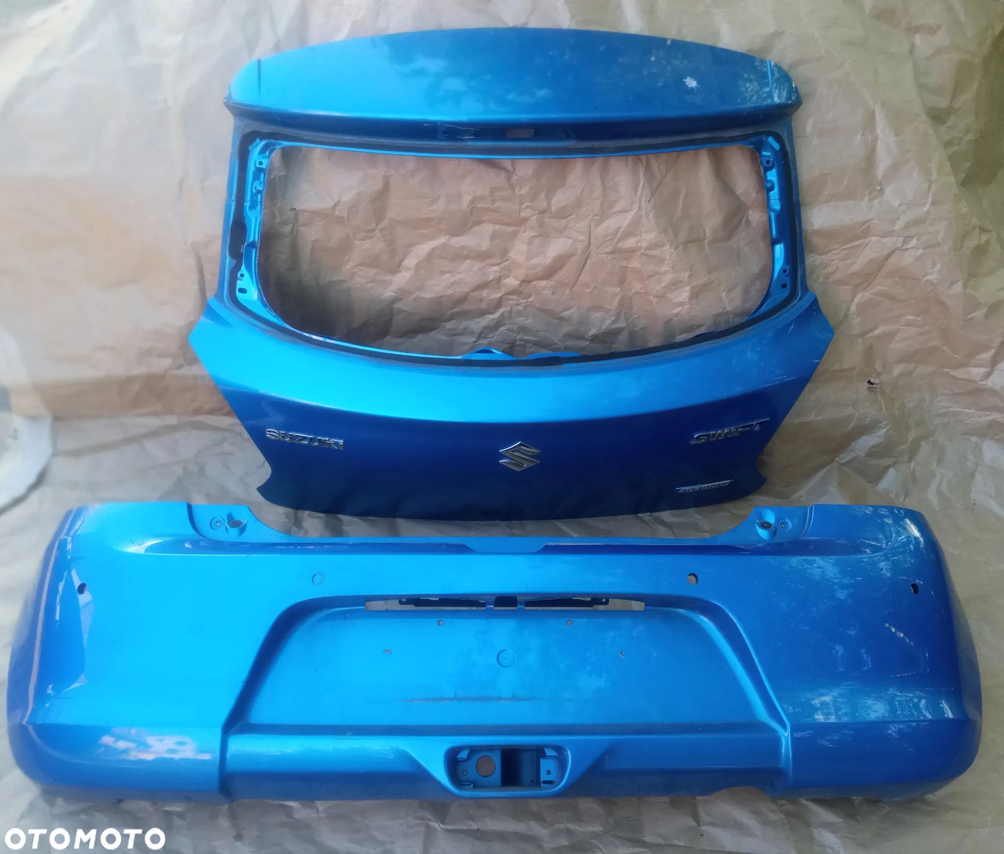 SUZUKI SWIFT MK8 ZDERZAK TYLNY TYŁ 71811-53R NIEBIESKI 2017-2023 CZUJNIKI ŁADNY - 1