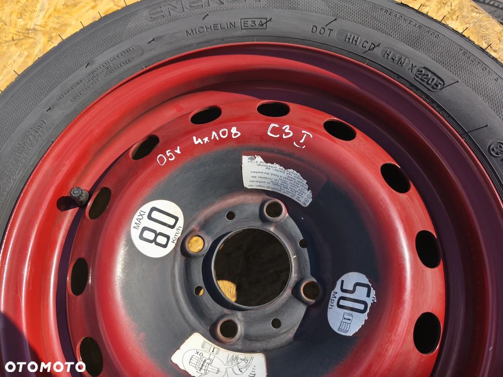 KOŁO DOJAZDOWE ZAPASOWE 175/65R14 14 CALI 4X108 CITREON PEUGEOT - 3