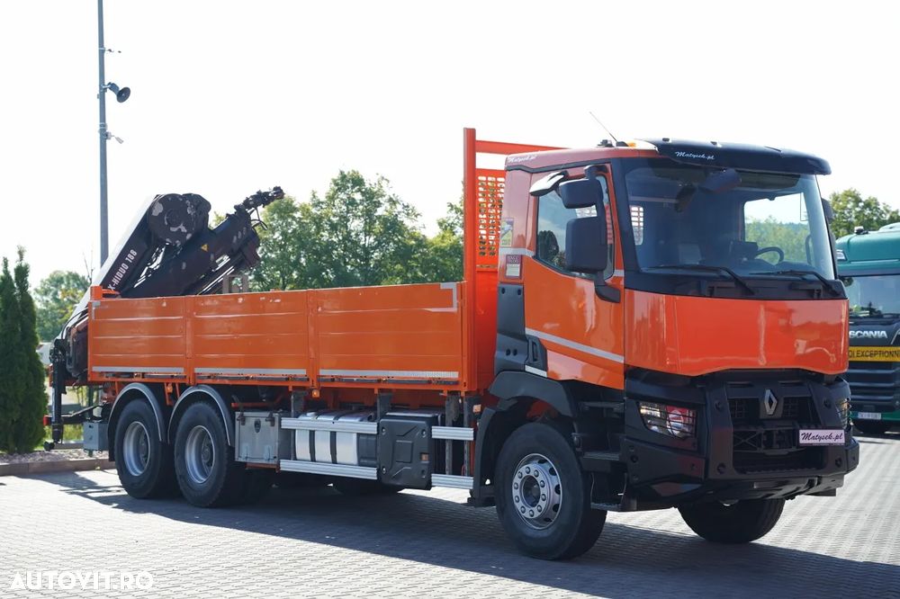 Renault C 430 / 6x4 / LIVRARE 6,8 M + HIAB 188 ES-4 HDS / EXTENSIE 12,5 M / RADIOCOMANDĂ / ROTATOARE - 13