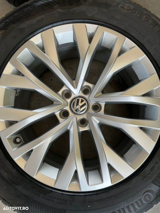 vând set jante originale Volkswagen Tuareg pe 18” cu anvelope de iarnă - 5