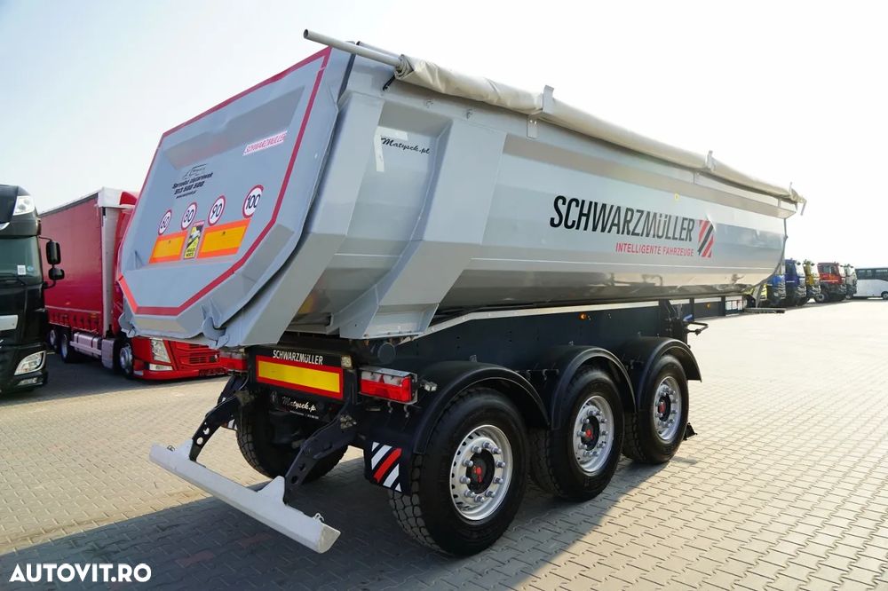 Schwarzmuller BASCĂ SCHWARZMULLER / 25 m³ / REMORCĂ DIN OȚEL / STANDARD / AXĂ RIDICATĂ / SAF - 8