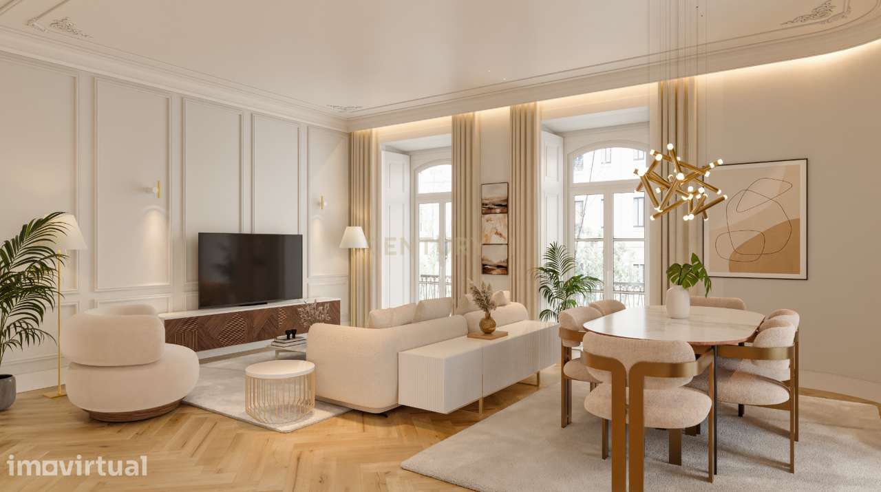 Elegante T2 com varanda e interiores luminosos. - Grande imagem: 3/10