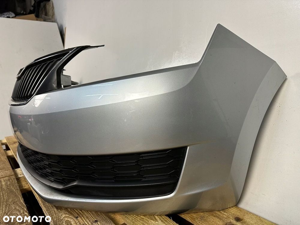ZDERZAK PRZÓD PRZEDNI SKODA RAPID 5JA LIFT FL 2017- KOMPLETNY GRILL KRATKI - 2