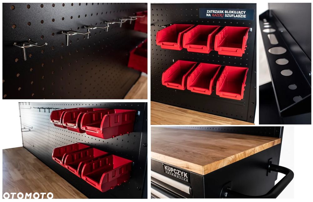 Stół warsztatowy szafka wózek 10 szuflad narzędziowy z tablicą Kupczyk - 30