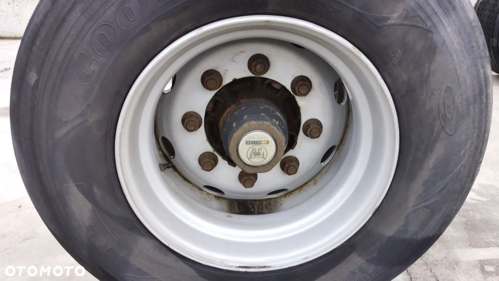 Oś BPW Naczepa Przyczepa  Mega Resor Pół resor Felga 19.5 Opony 245/45r19.5 - 14