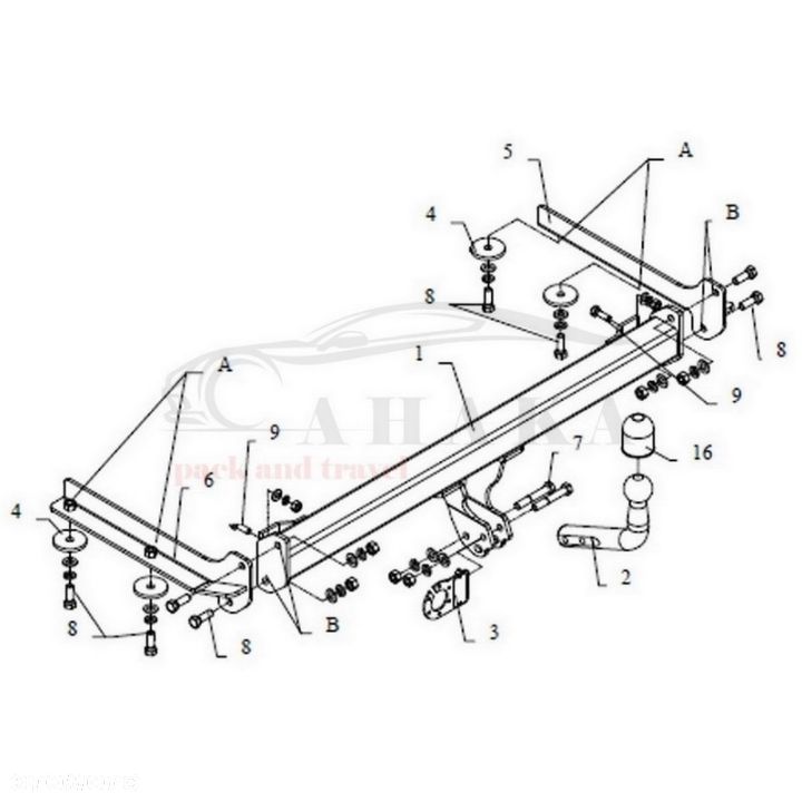 Hak Holowniczy Odkręcany Do Honda Civic (5 Drzwi) 1995-1997 - 3
