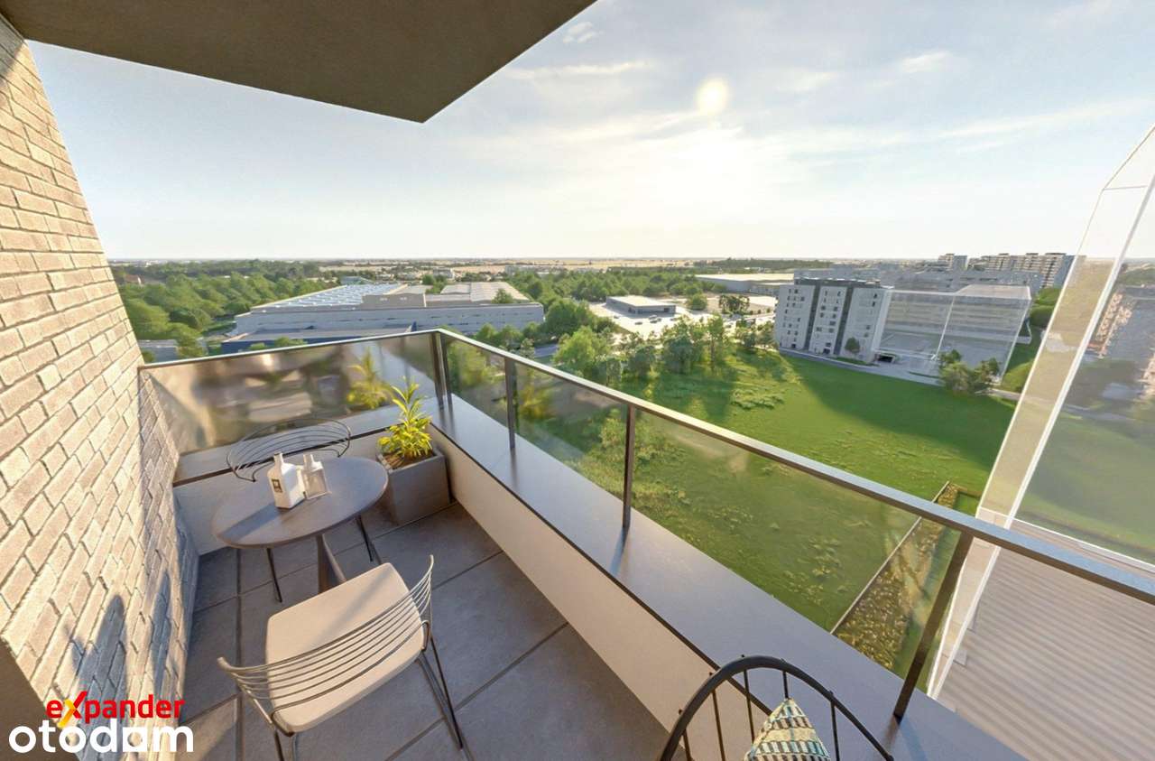 Dwie duże sypialnie + salon z aneksem | Dodatkowe WC | Loggia 7,58m²
