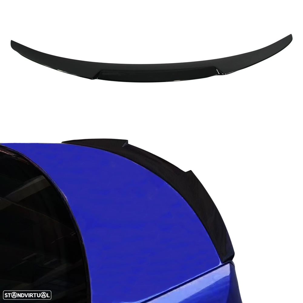Aileron / Lip / Spoiler Traseiro Para BMW E90 2005-2011 M4 Look em preto piano brilhante em plástico ABS - 1