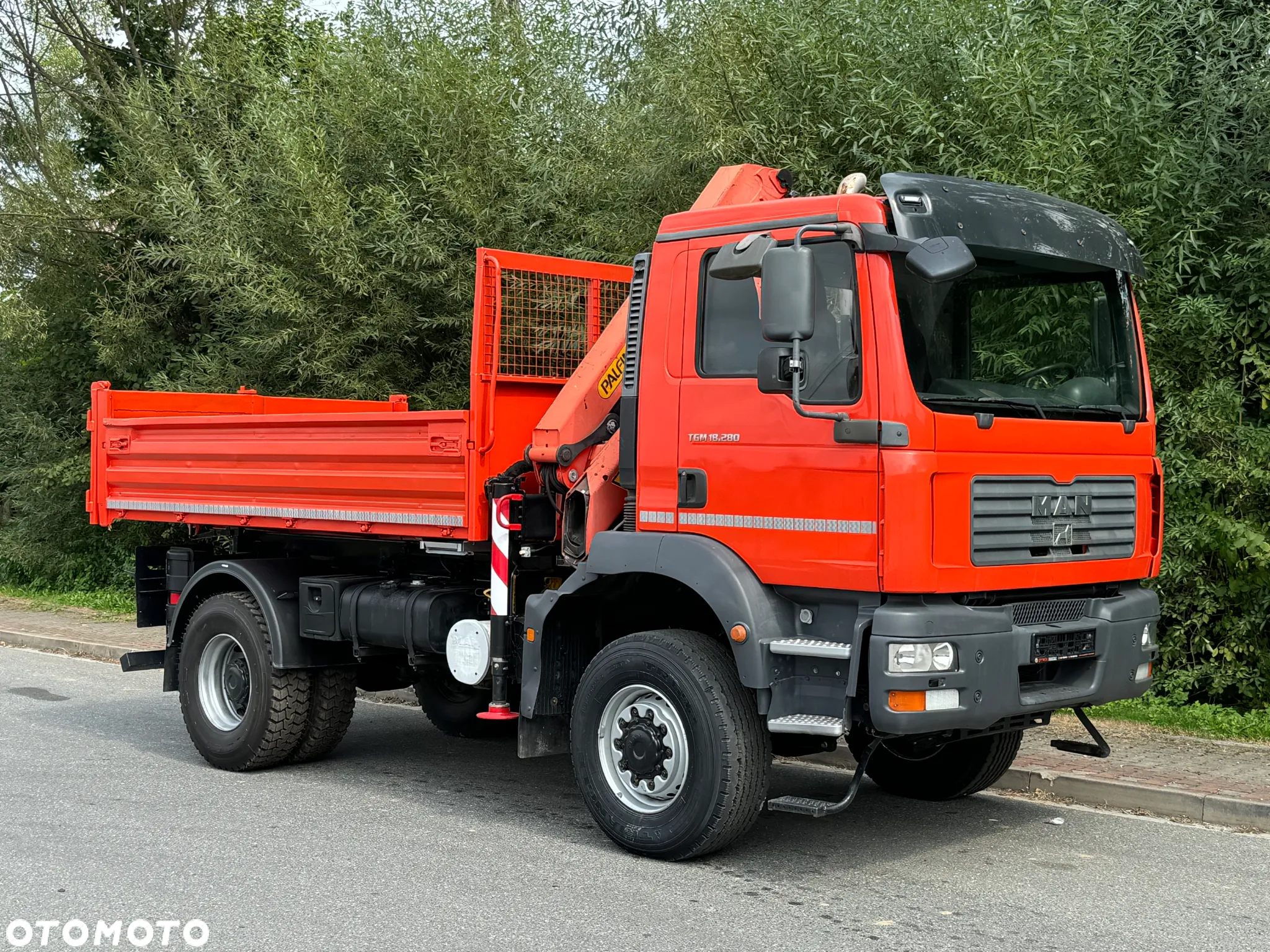 MAN TGM 18-280 MAN 4x4 HDS PALFINGER 105 KIPER WYWROTKA MEILLER BARDZO DOBRY STAN - 2